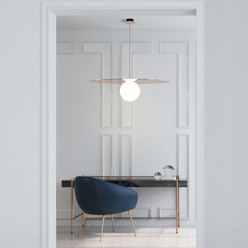 Bola Disc Pendant Brass 18 at Design Within Reach 2514222