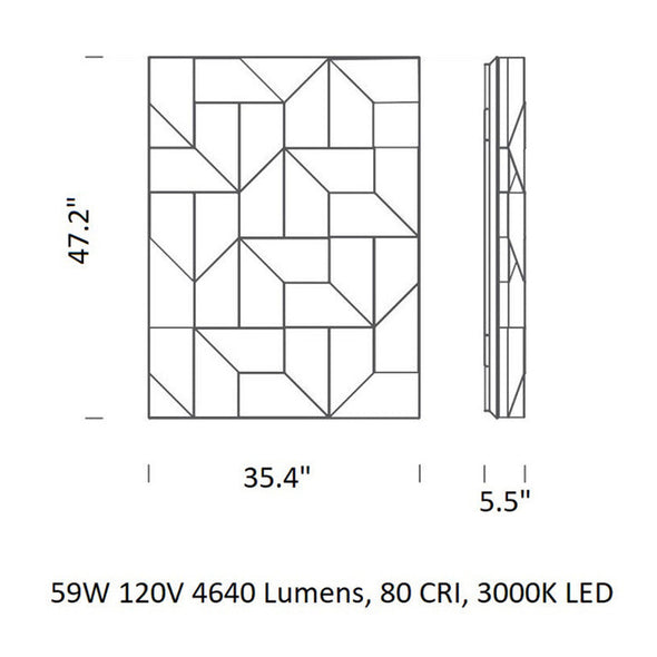 Large Shadows Wall Light