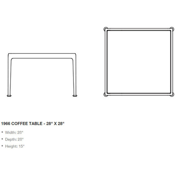 1966 Square Coffee Table