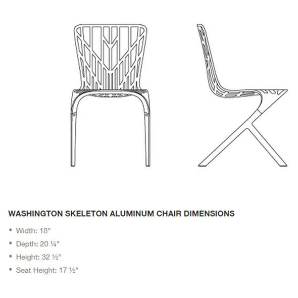 Washington Skeleton™ Outdoor Aluminum Side Chair