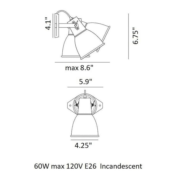 Stirrup 1 Single Wall Light