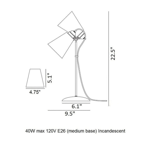 Hector Medium Pleat Table Lamp