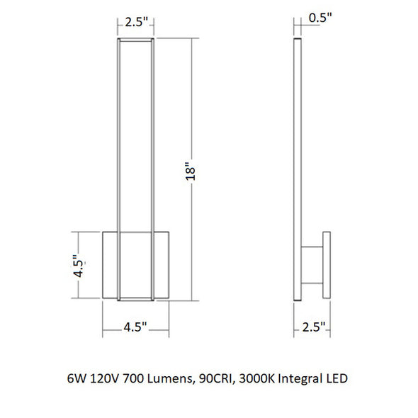Planes™ LED Single Sconce