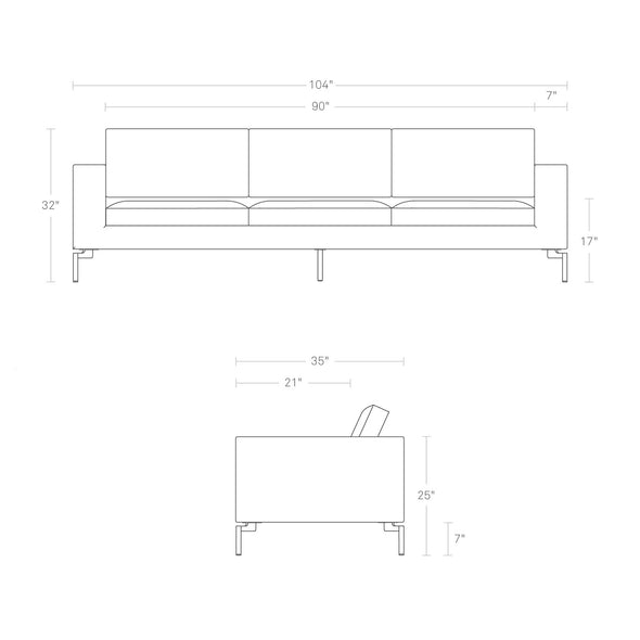 New Standard 104-Inch Sofa