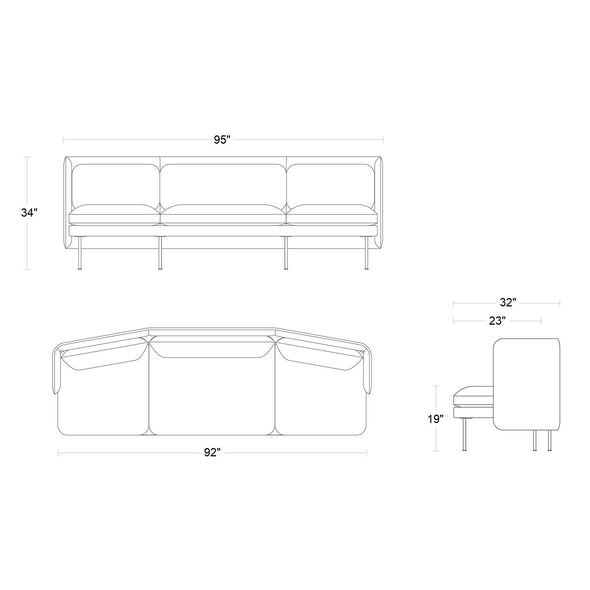 Bloke 95-Inch Sofa