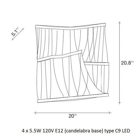 Atlantis 2-Tier Wall Sconce