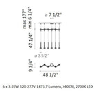 Algorithm Zig-Zag LED Pendant Light