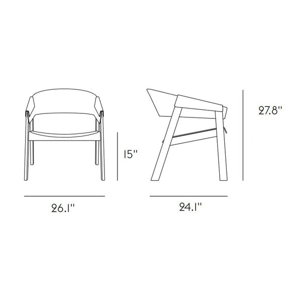 Cover Lounge Chair - Leather Seat