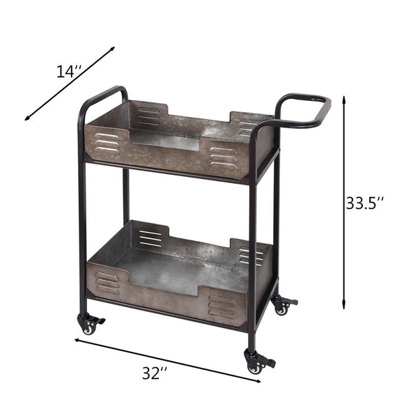 Elixir Rustic Metal Bar Cart