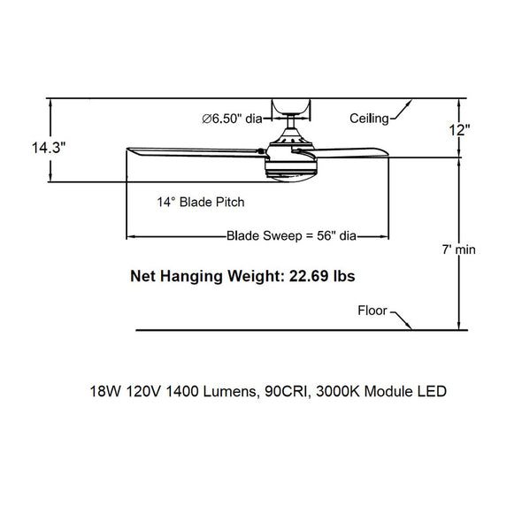 Xeno Ceiling Fan with Light