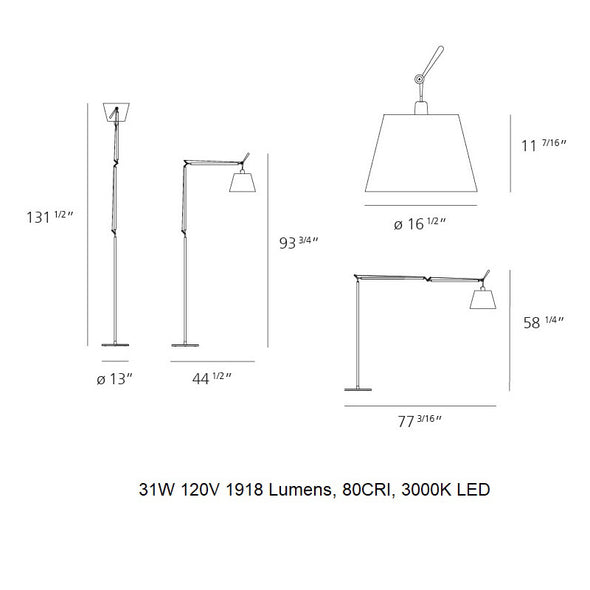 Tolomeo Mega LED Floor Lamp