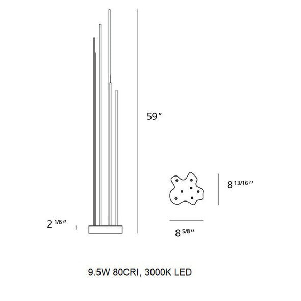 Reeds Outdoor LED Single Floor Lamp