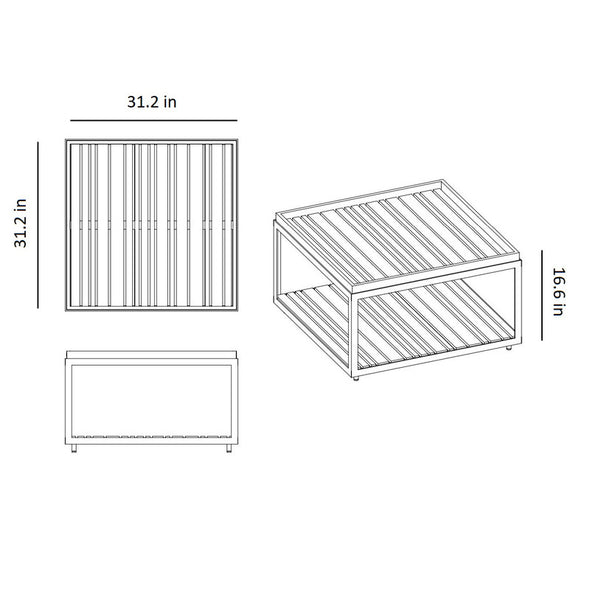 Large Level Outdoor Coffee Table