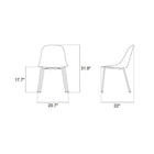 Harbour Upholstered Side Chair - Steel Base
