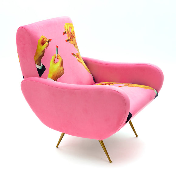 Toiletpaper Wooden Armchair - Lipsticks Pink
