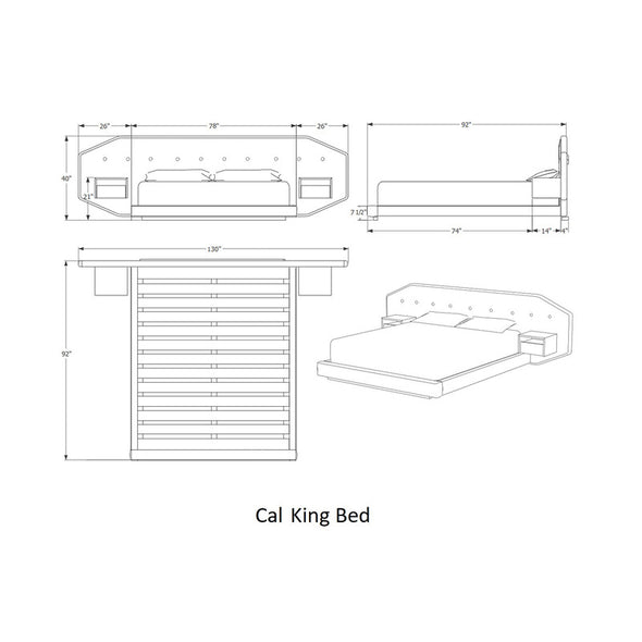 101179 Upholstered Bed