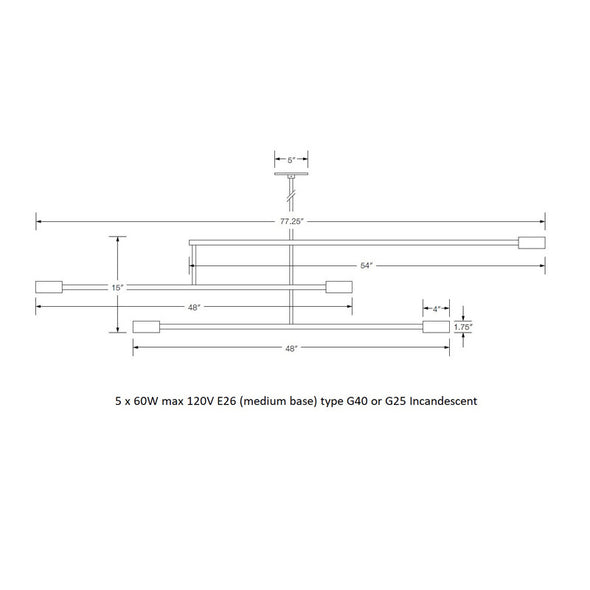 Big Mobile Linear Pendant Light