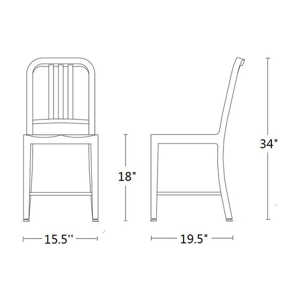 Navy Wood Chair