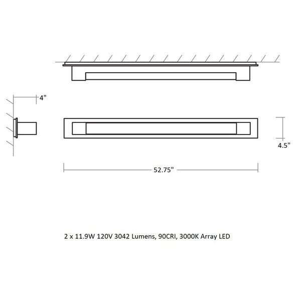 Balance LED Vanity Light with Backplate