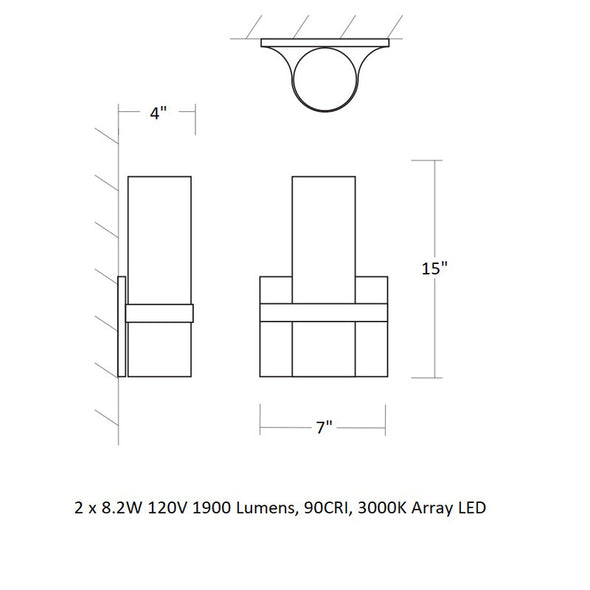 Olio 2-Light Wall Sconce