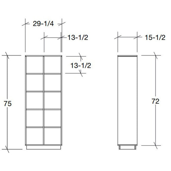 2x5 Bookcase