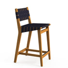 Risom Outdoor Stool with Webbed Seat and Back