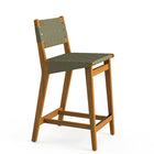 Risom Outdoor Stool with Webbed Seat and Back