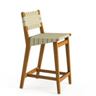 Risom Outdoor Stool with Webbed Seat and Back