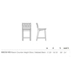 Risom Outdoor Stool with Webbed Seat and Back