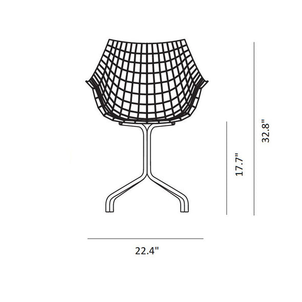 Meridiana Leather Chair with Swivel Base