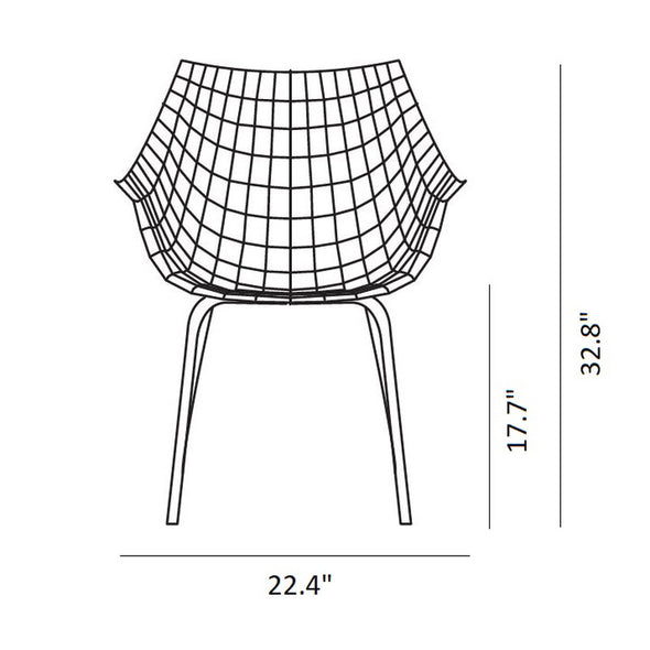 Meridiana Chair with Steel Base