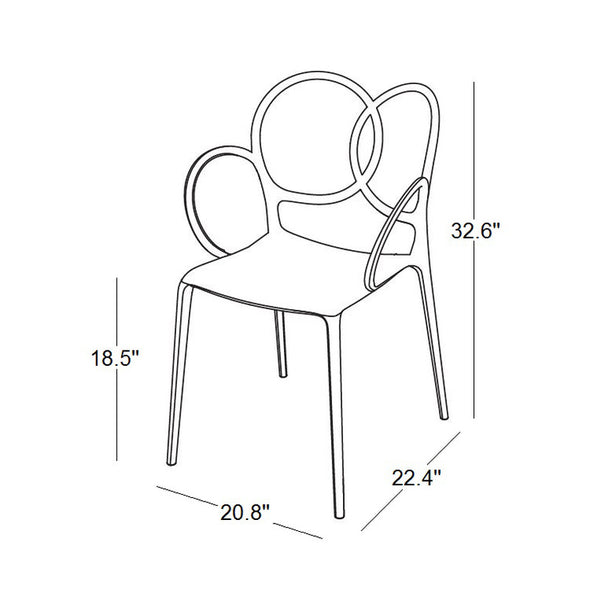 Sissi Stackable Armchair (Set of 4)