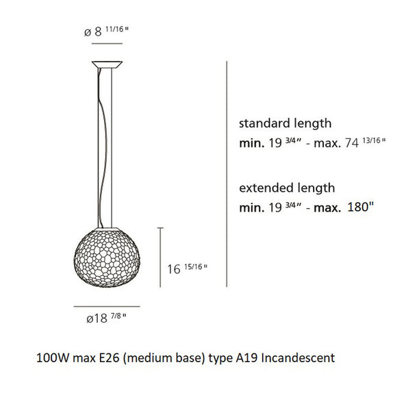 Meteorite Suspension Light