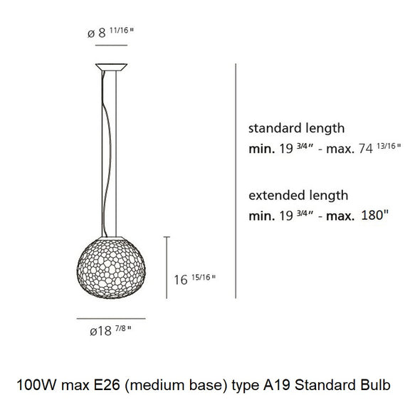 Meteorite Suspension Light