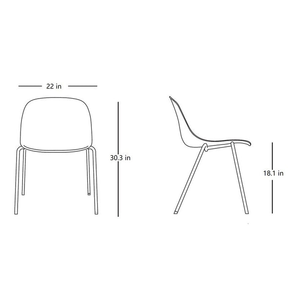 Fiber Side Chair with A Base