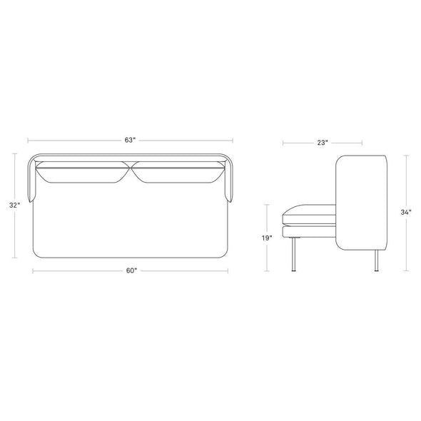 Bloke 60-Inch Sofa