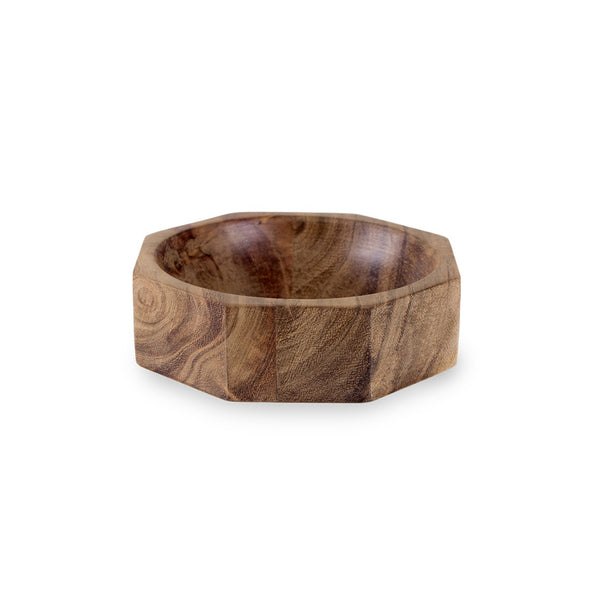 Modernist Octagonal Wood Bowl