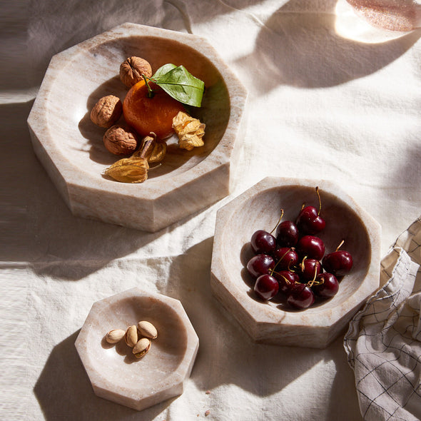 Modernist Octagonal Marble Bowl