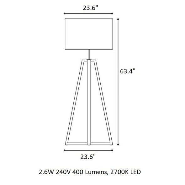 Club Lounge Solar LED Floor Lamp