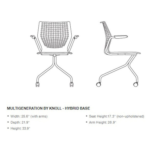 MultiGeneration by Knoll - Multipurpose chair - Hybrid Base