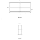 Open Plan Large Low Bookcase