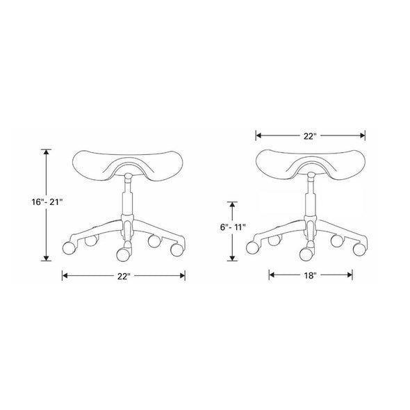 Freedom Saddle Leather Task Stool