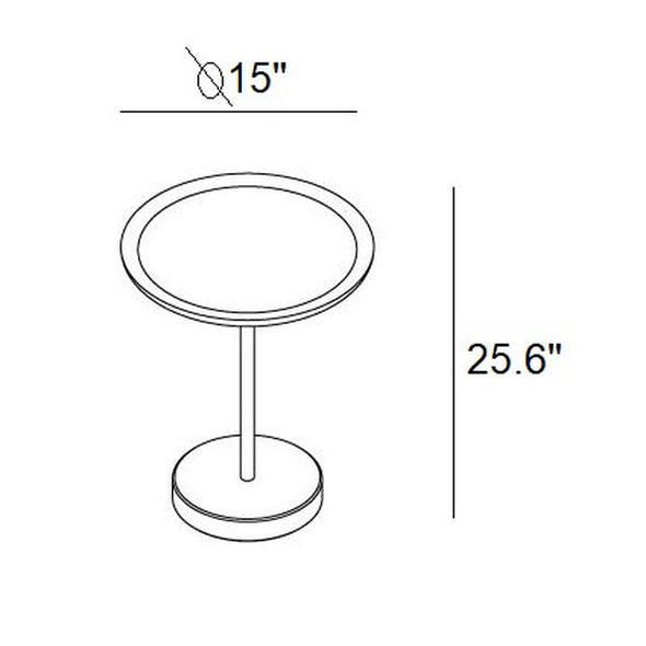 Contra Alto No Knob Side Table