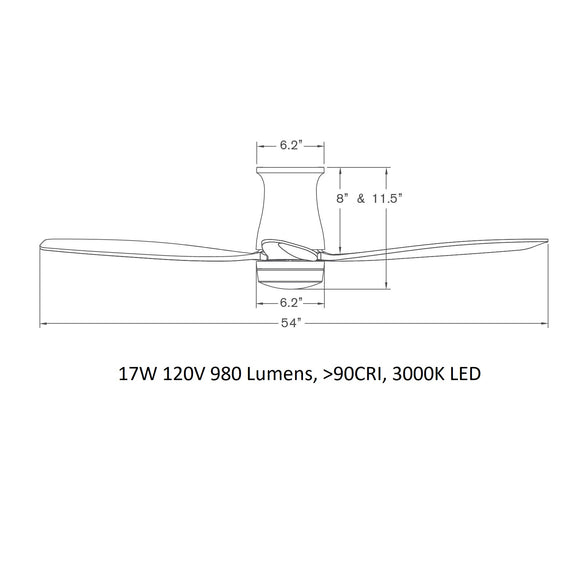 Arbor Flush Mount LED Ceiling Fan