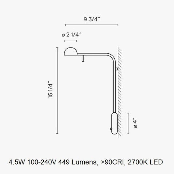 Pin 1680 Wall Light