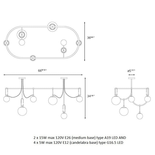 NH S5 Elliptic Suspension Light