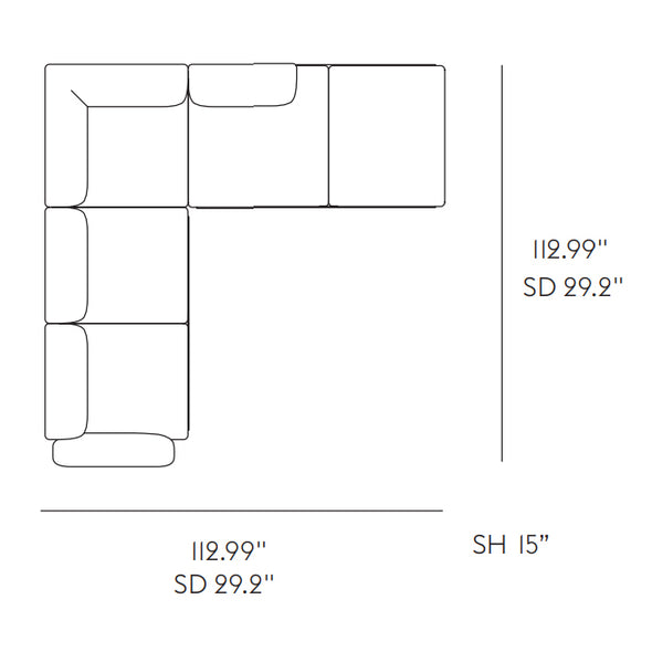 In Situ Modular Sofa Series Corner, No. 3