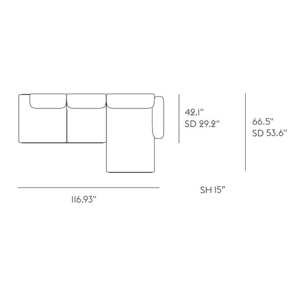 In Situ Modular Sofa Series 3-Seater, No. 8