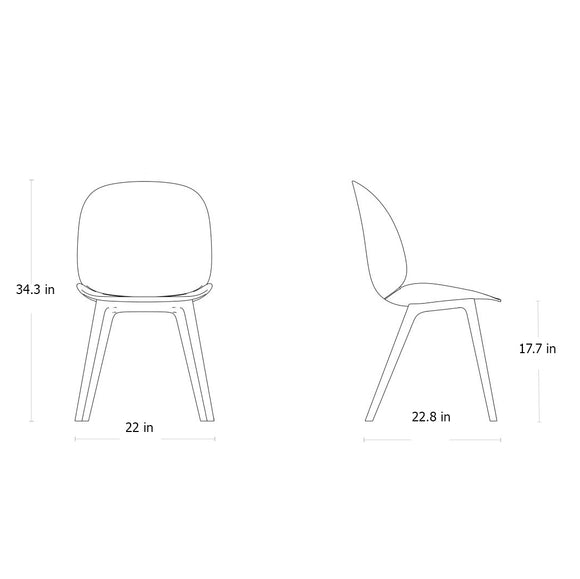 Beetle Dining Chair with Plastic Base