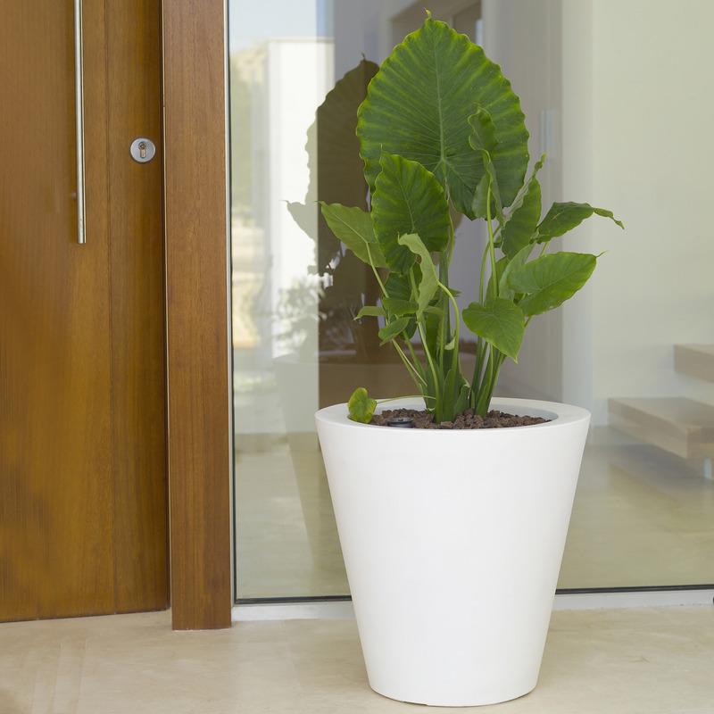 Cono Resin Pot Planter Vondom Taupe 39.25